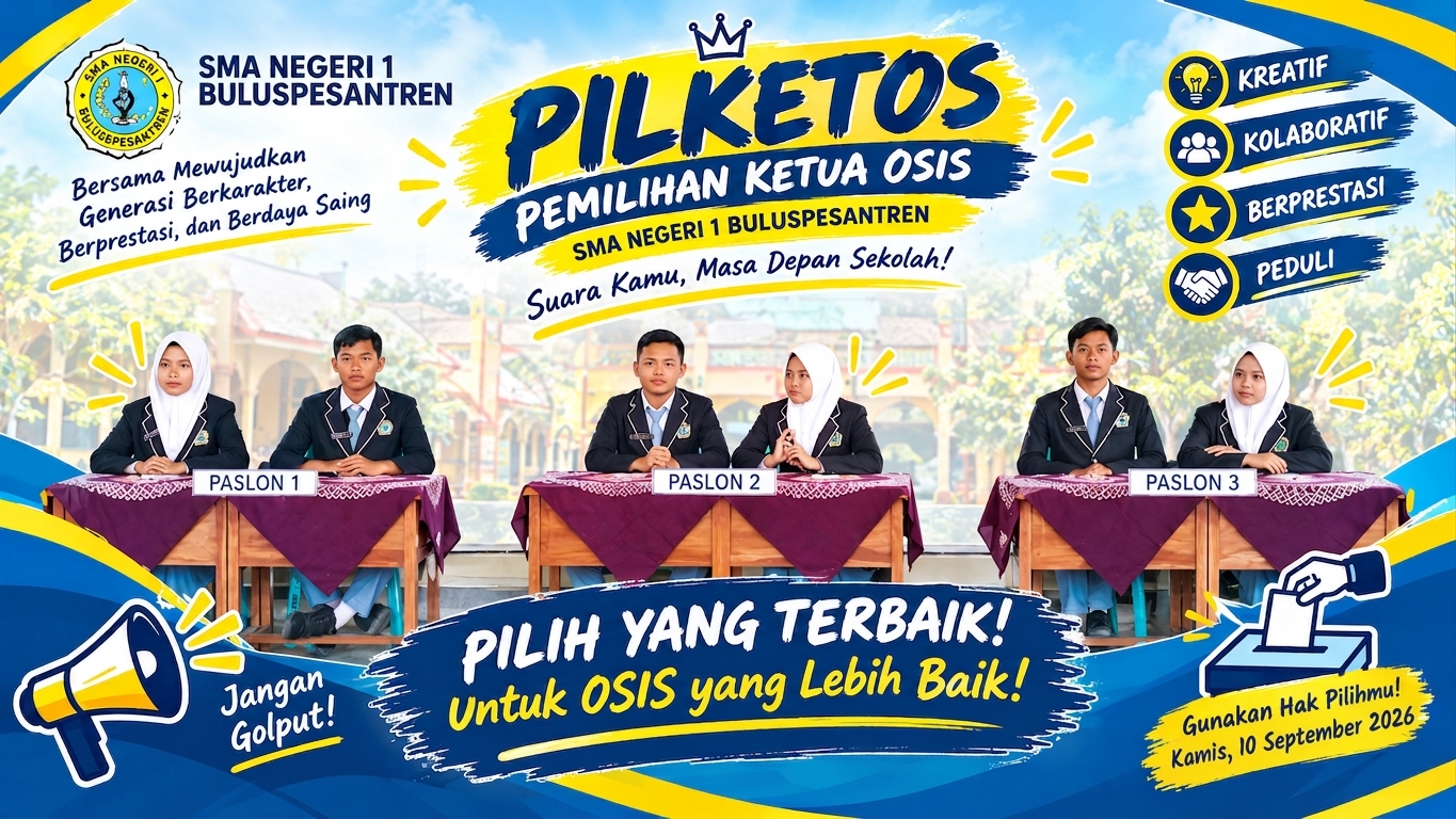 Pilketos SMA Negeri 1 Buluspesantren: Wujudkan Pemimpin Muda yang Demokratis dan Berkarakter